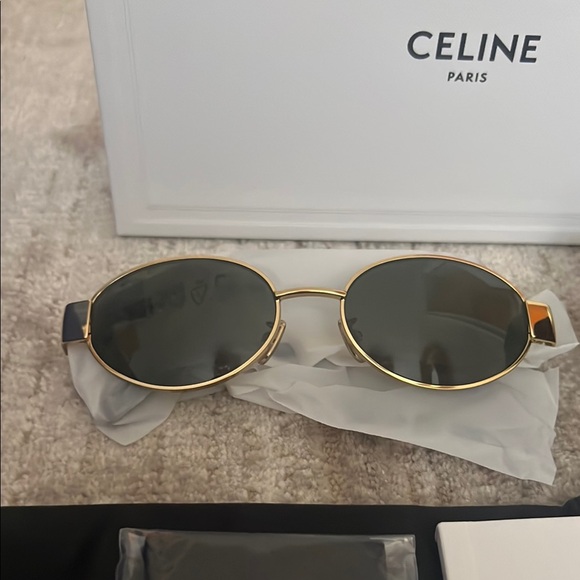 Celine Sunglasses Gold CL4023 5U - Picture 3 of 7
